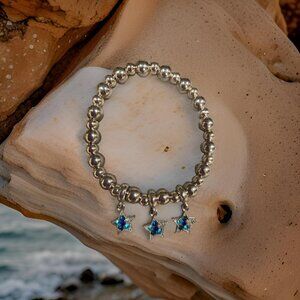 3 Star Hematite Bracelet~ 7 inches